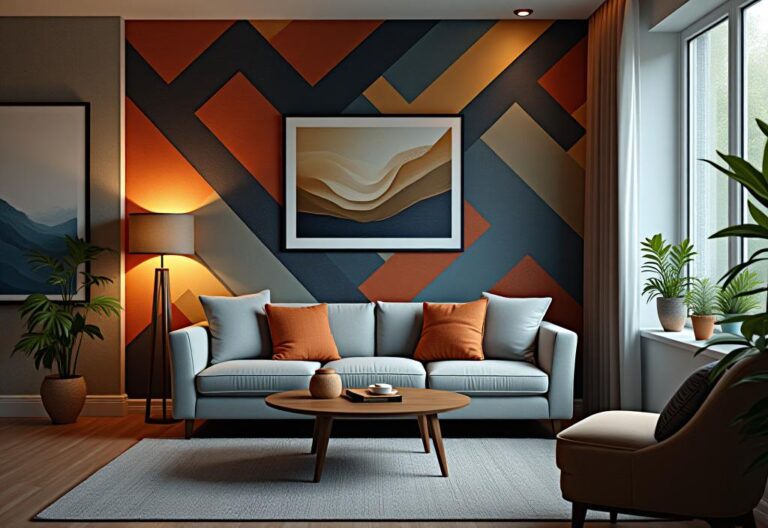 Small Living Room Wallpaper Accent Wall Chic Ideas Decor Trick