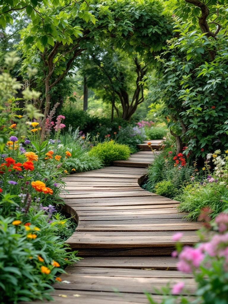 Reimagine your outdoor space with eco-friendly touches like reclaimed wood planters and seating areas that add character and charm to your garden. 