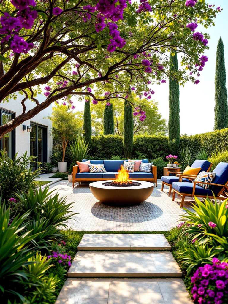 trendy backyard landscape