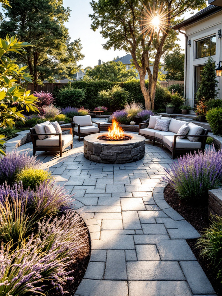 Design your backyard oasis step-by-step, starting with a detailed layout that includes a focal point like a fire pit or water feature. 